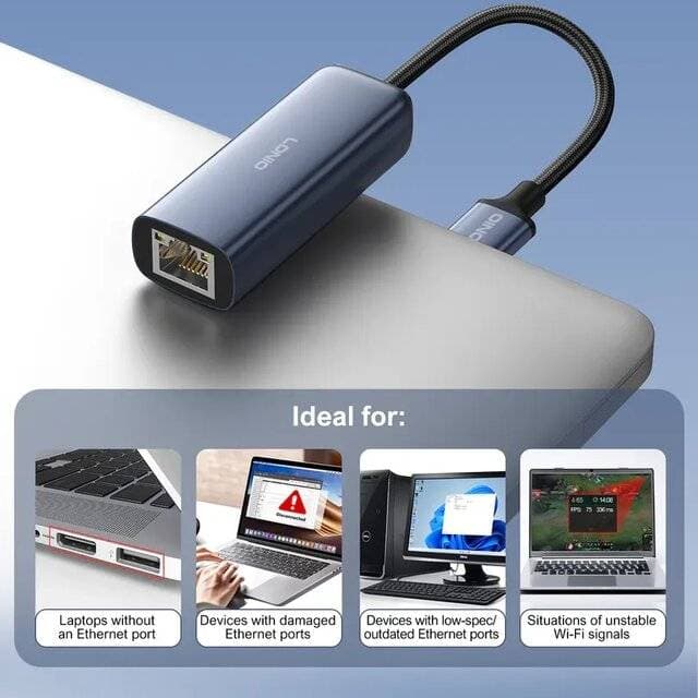 Ldnio RJ‑01U USB‑A to Ethernet Adapter - Image 2