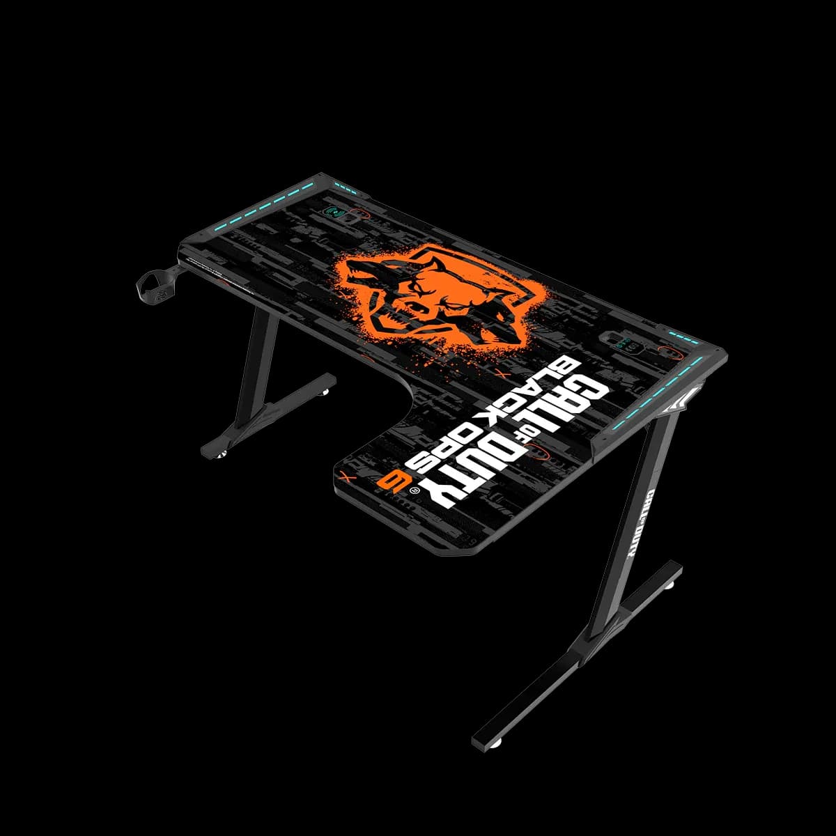 Call Of Duty (COD) Raptor BLKOPS6-R Series L-Shaped RGB Flowing Light Gaming Desk