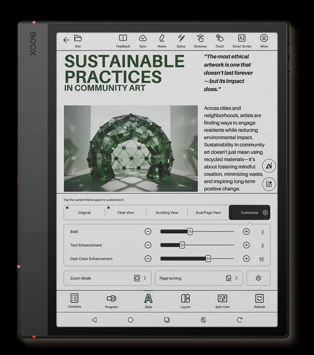 Boox Note Air5 C – Color E-Ink Tablet for Reading and Note-Taking - 10.3" Kaleido 3 Screen - 6GB RAM - 64GB Storage - Includes Pen3 Smart Stylus