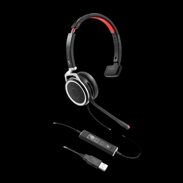 VT X220Mono Professional Mono Headset with Noise-Canceling Microphone, QD Compatible for Office & Call Center Use