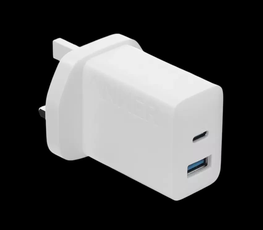 Anker 20W Dual-Port Wall Charger with 5ft USB-C to USB-C Cable (White)
