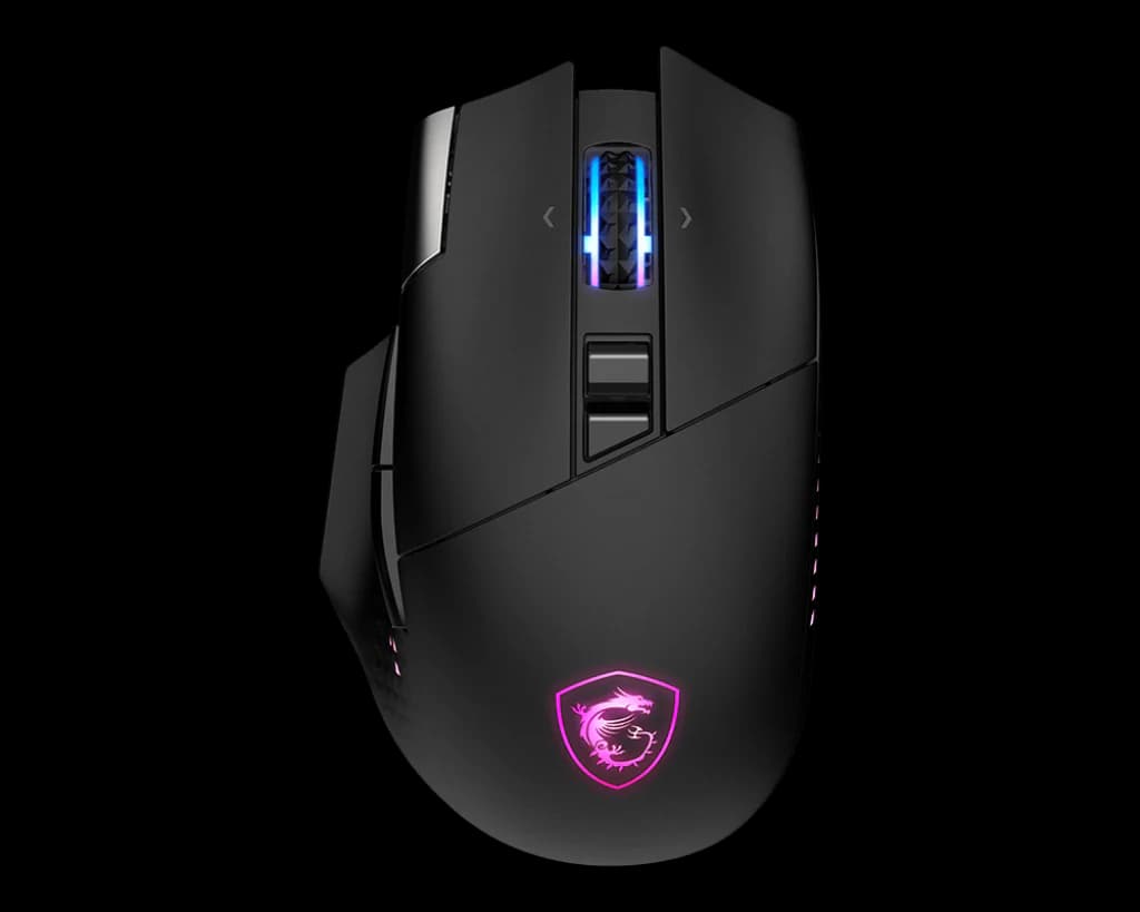 MSI VERSA PRO Wireless Gaming Mouse — Tri-Mode Connectivity (2.4G / Bluetooth / USB), 26000 DPI Optical Sensor, 1000Hz Polling Rate