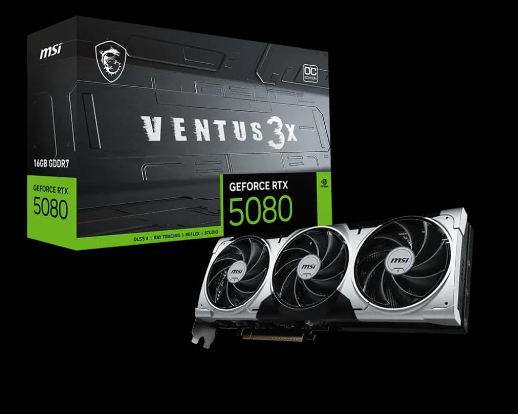 MSI GeForce RTX 5080 16G VENTUS 3X OC PLUS Graphics Card