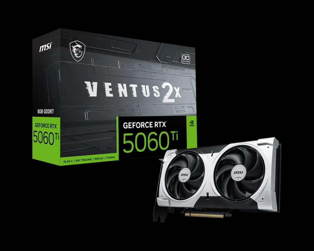 MSI GeForce RTX 5060 Ti 8GB GDDR7 VENTUS 2X OC PLUS GPU