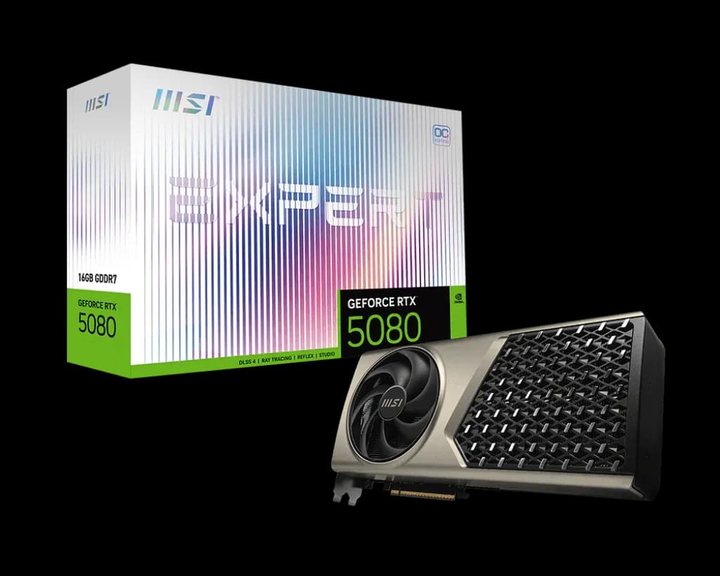 MSI GeForce RTX 5080 16G EXPERT OC Graphics Card