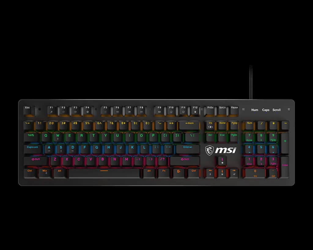 MSI FORGE GK300 Gaming Keyboard – Mechanical Blue Switches