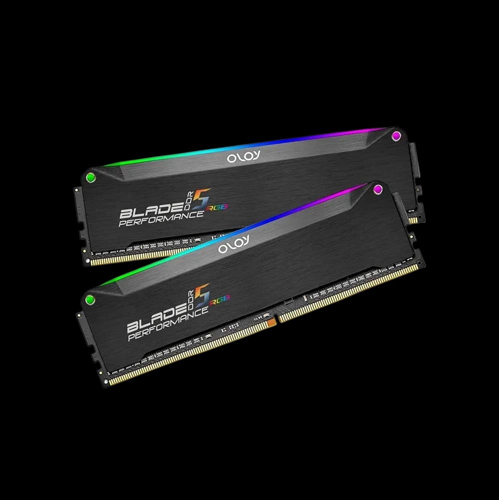 OLOy Hairline Blade RGB DDR5 RAM 16GB (2x8GB) 6000MHz 1.35V Gaming UDIMM RAM - Black