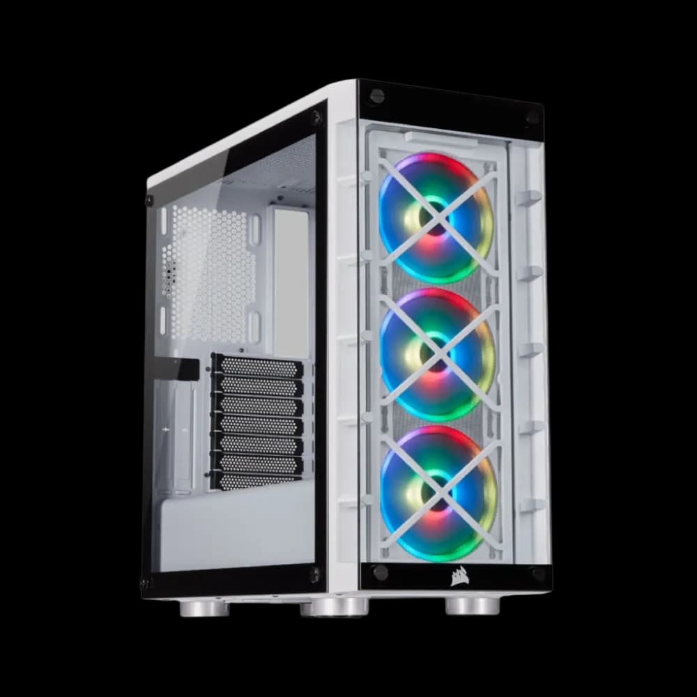 Corsair iCUE 465X RGB Mid-Tower ATX Smart Case - White