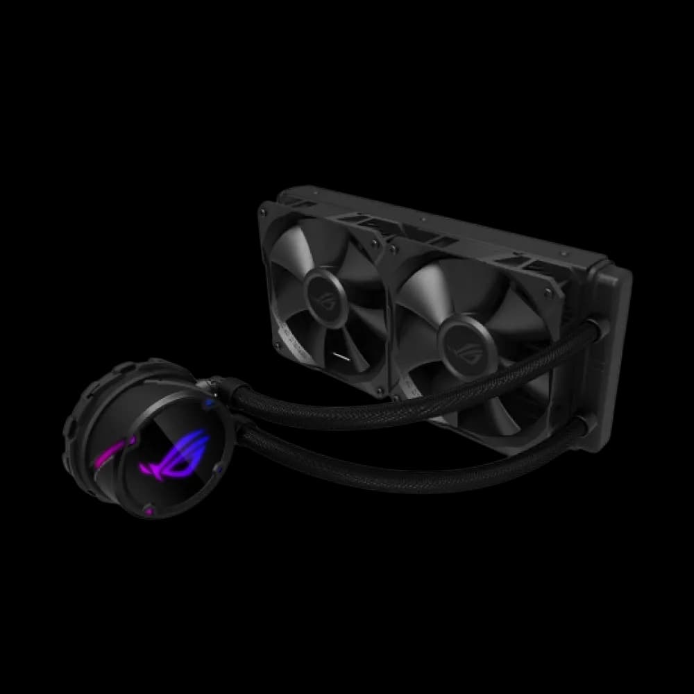 ASUS ROG Strix LC 240 RGB AIO Liquid CPU Cooler 240mm Radiator, Dual 120mm 4-Pin PWM Fans with Fanxpert Controls