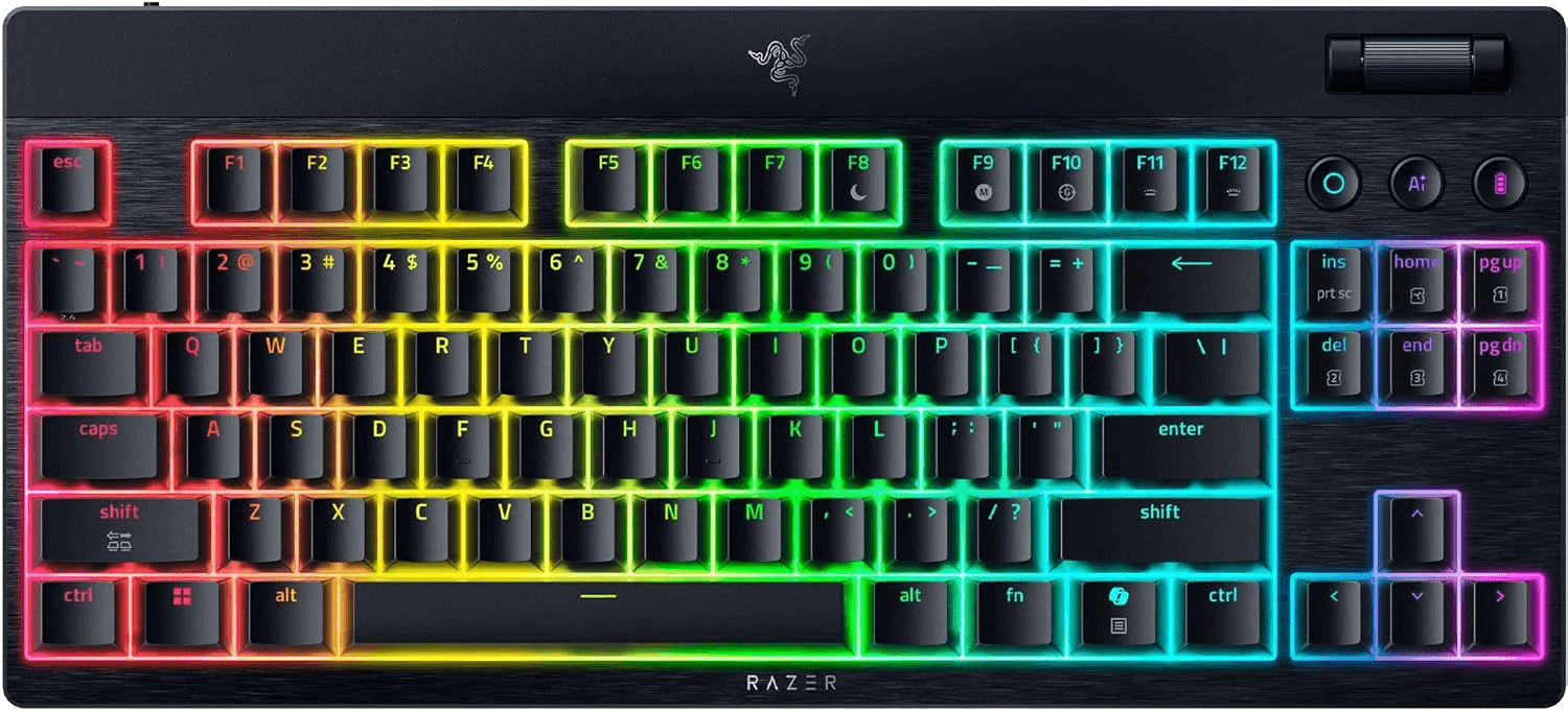 Razer BlackWidow V4 Low Profile TKL HyperSpeed Wireless Gaming Keyboard