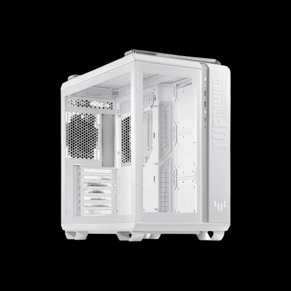 ASUS TUF Gaming GT502 ATX Glass Mid Tower Gaming Case, Four ARGB Case Fans - White