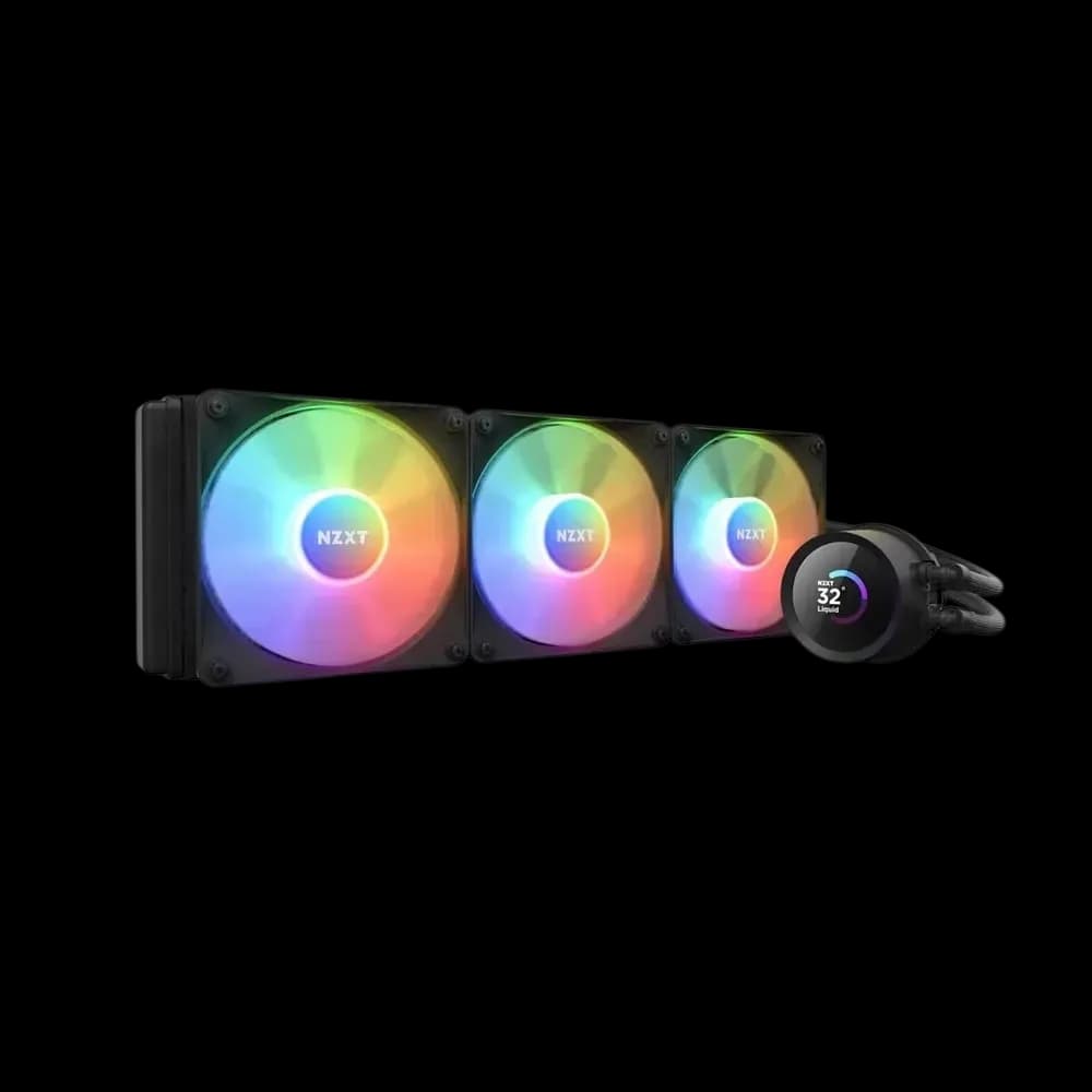NZXT Kraken 360 RGB, 360mm AIO CPU Liquid Cooler, Customizable 1.54" Square LCD Display for Images, Performance Metrics - Black