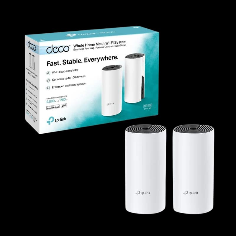 TP-Link Deco M4 AC1200 Whole Home Mesh Wi-Fi 5 System 2-Pack