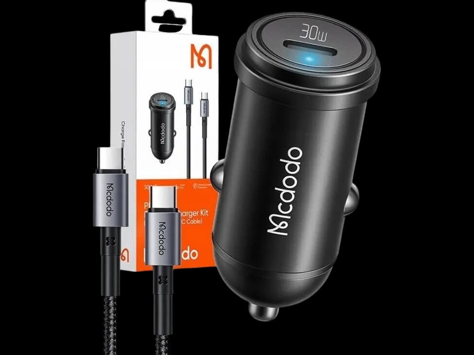 Mcdodo 30W PD Mini Car Charger with 1.2m USB-C to USB-C Cable