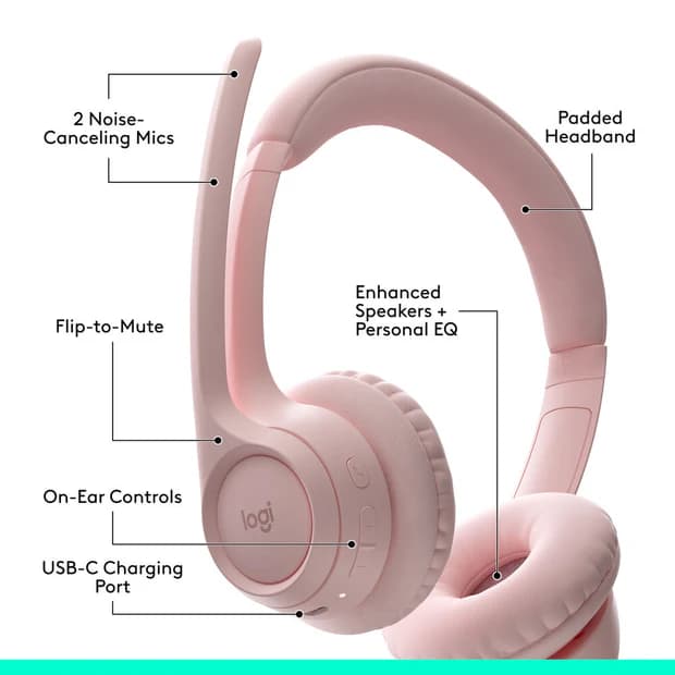 Logitech Zone 300 Wireless Headset - Image 6