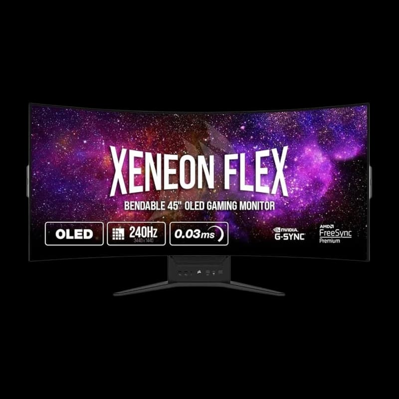 CORSAIR XENEON FLEX 45WQHD240 45 QHD (3440x1440), 240Hz, OLED, 0.03Ms, Bendable