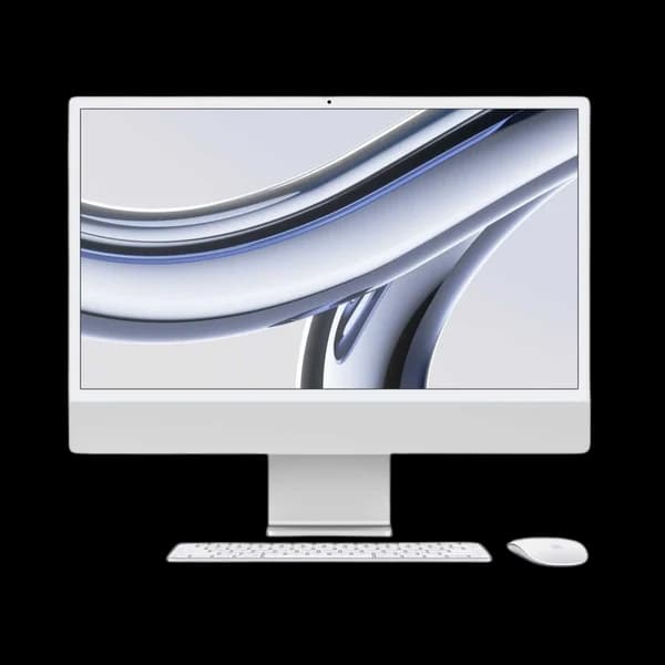 Apple iMac 24 MQRJ3AB/A - A2873, M3 (8 Core), RAM 8GB, SSD 256GB, GPU (10 Core), 24 Inch 4.5K Retina display, Silver