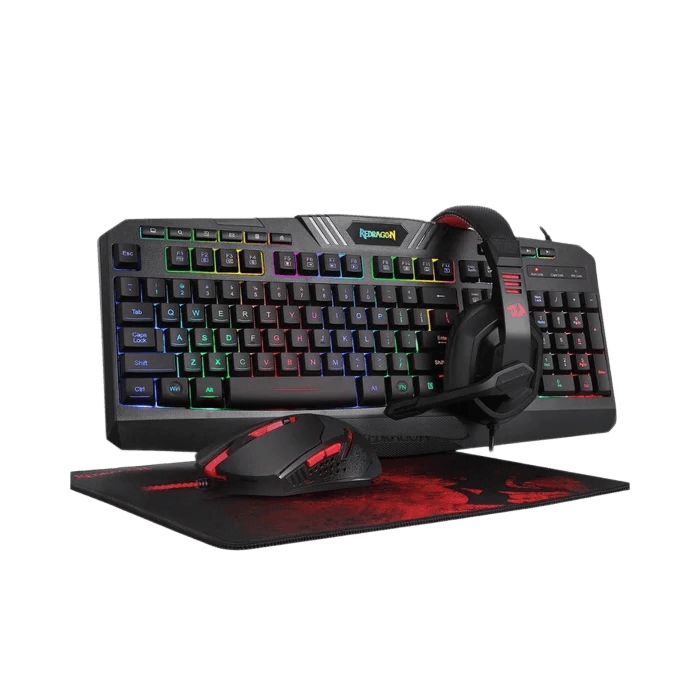Redragon S101-BA 4-IN-1 Full Gaming Combo - Black - Image 1