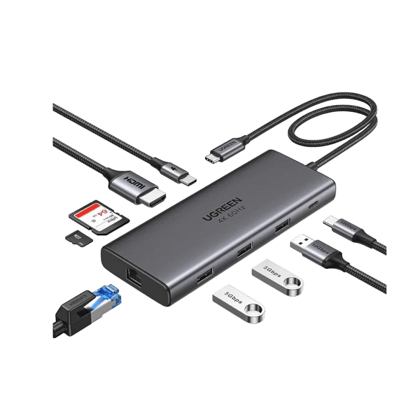 UGREEN USB-C 9-in-1 Docking Station with HDMI and MicroSD - Image 1