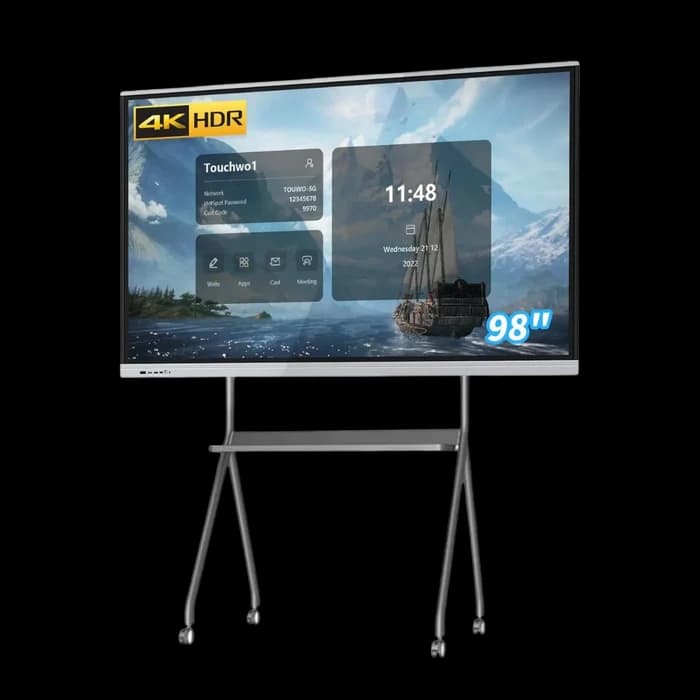 Luminex 98-Inch 4K UHD & AI Built-in Camera Smart Interactive Whiteboard, Android 15.0, RAM 8GB, Storage 128GB