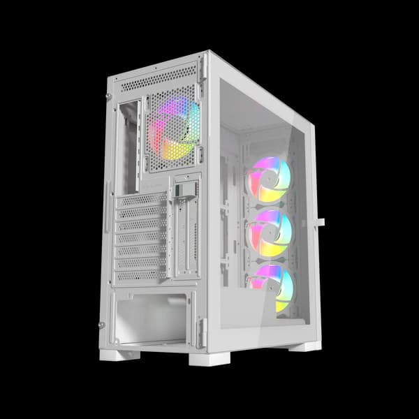 Raptor 290-XL ARCTIC HAWK RGB Mid Tower Case - White - Image 5