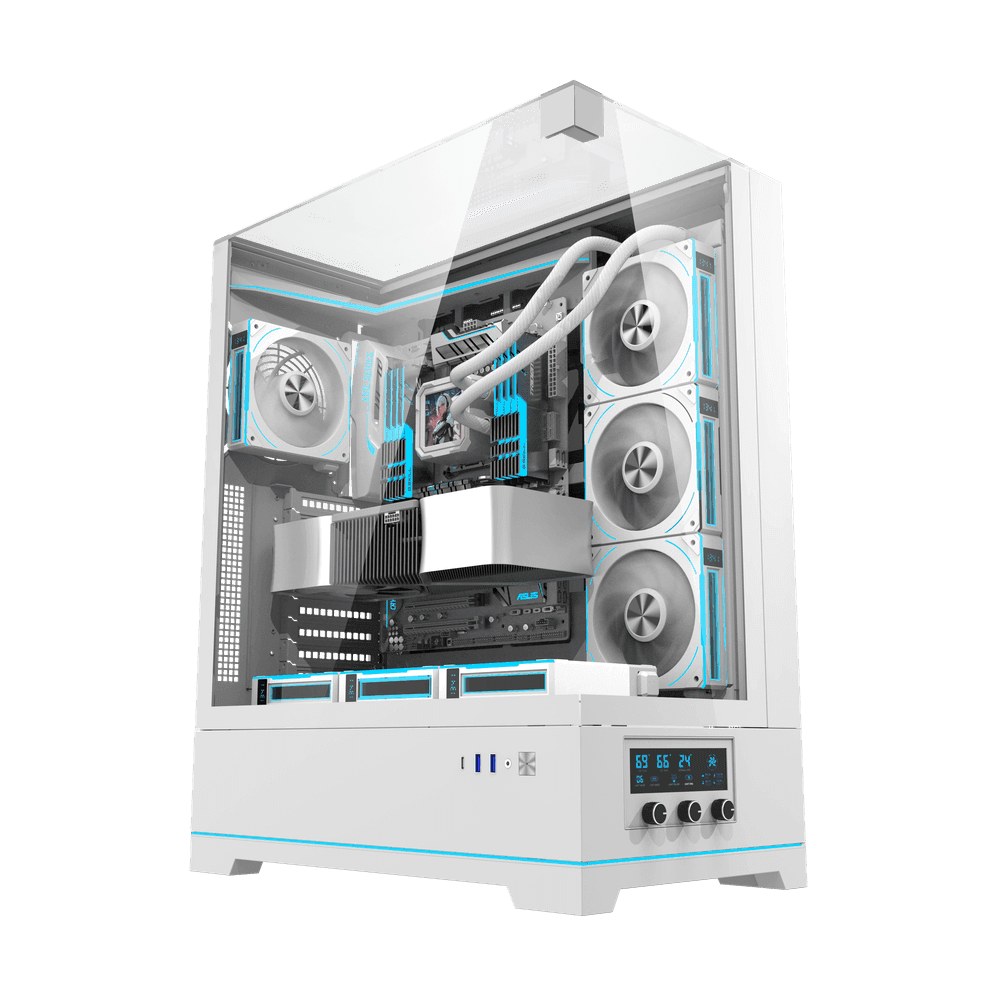 Case DarkFlash DY450L Pro Mid Tower Case - White