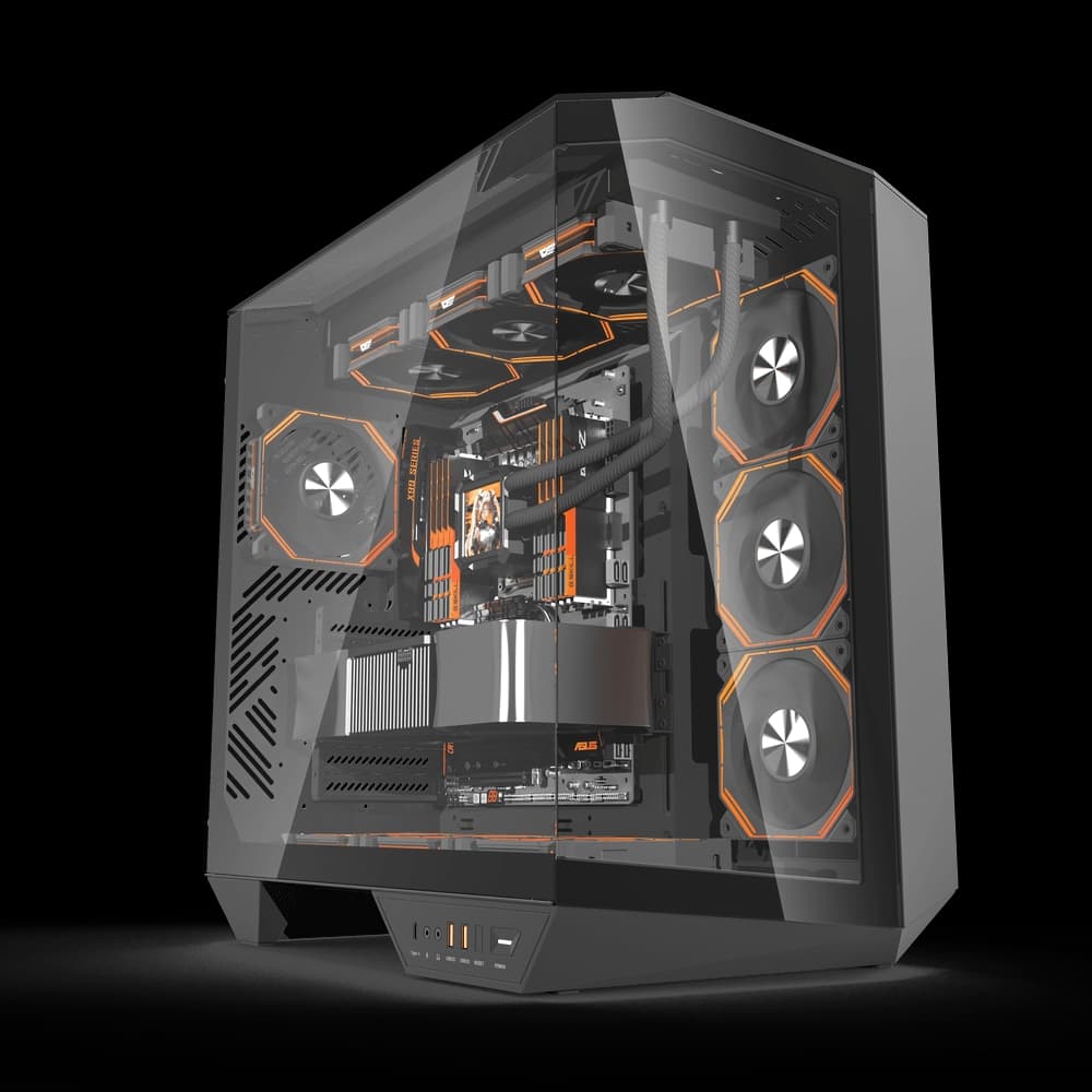 Case DarkFlash DY470 Mid Tower Case - Black