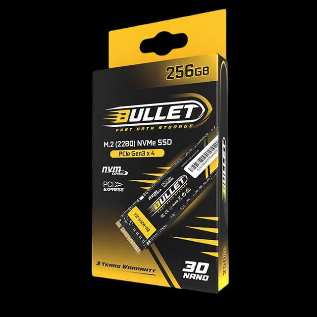 Bullet 256GB M.2 (2280) NVMe PCIe [Gen3x4]