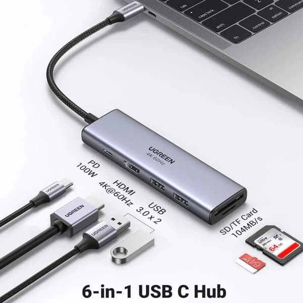 UGREEN UG-60384 USB-C Multifunction Adapter Hub with PD Charging - Image 2