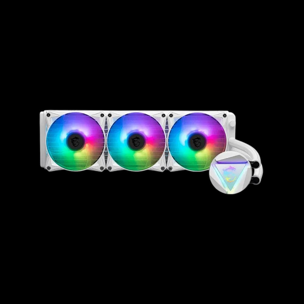MSI MAG CORELIQUID 360R V2 Liquid CPU Cooler '360mm Radiator, 3X 120mm ARGB PWM Fan, ARGB - White