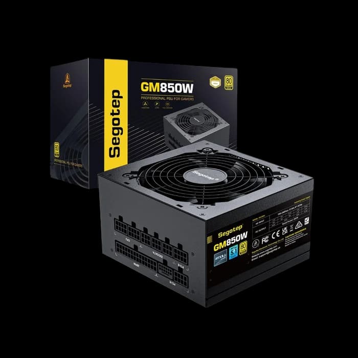 Segotep GM850W 850W Gold 80+ Full Modular, PCIe 5.1 & ATX 3.1 - Black
