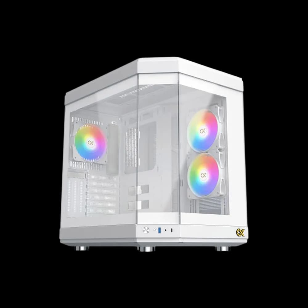 Xigmatek CUBI Arctic ATX RGB Tower Gaming Case - White