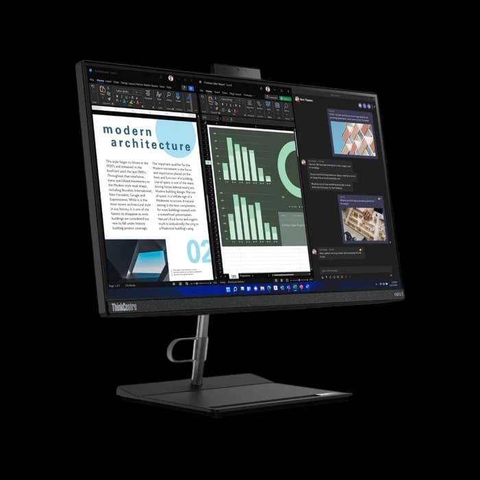 All in One Lenovo AIO Thinkcenter 30A - (0XGP), Intel Core i5-13420H, RAM 8GB, SSD 512GB, Intel UHD Graphics, 22 FHD IPS, Black - Image 3