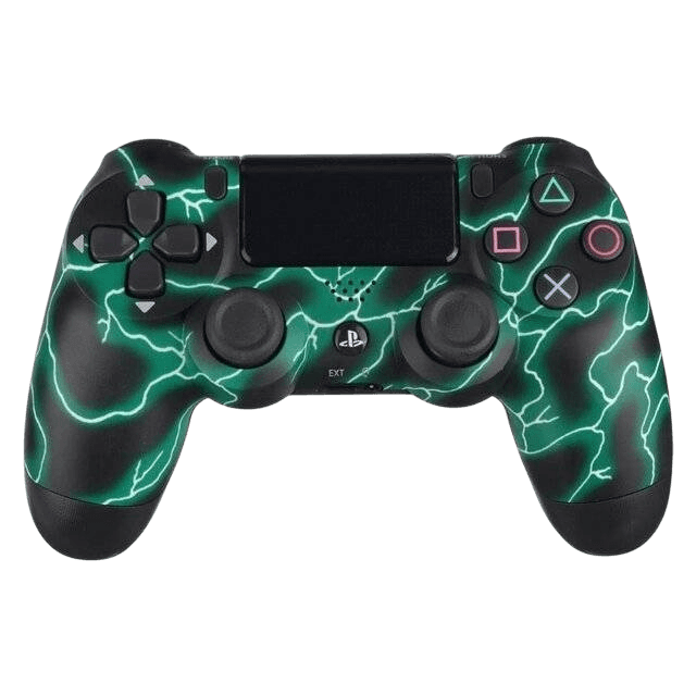 PS4 Dualshock 4 Wireless Controller (Green Lightning) - Image 1