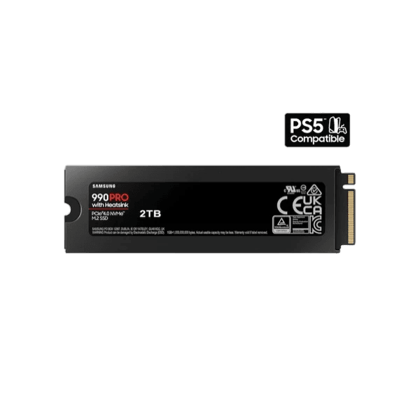 SAMSUNG 990 PRO SSD 2TB PCIe Gen 4 , Heatsink , NVMe , MZ-V9P2T0CW - Image 2
