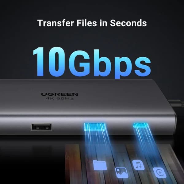UGREEN USB-C 9-in-1 Docking Station with HDMI and MicroSD - Image 3
