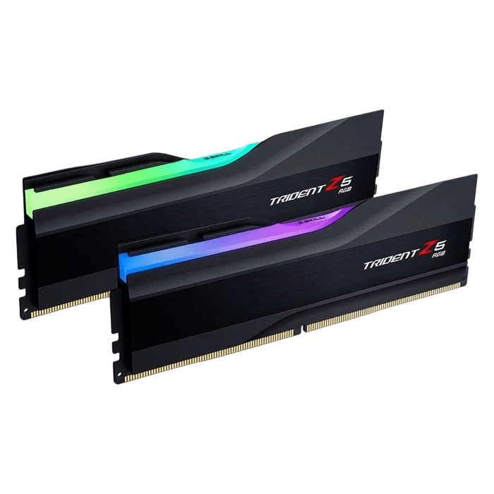 G.SKILL Trident Z5 RGB 32GB (2×16GB) DDR5 6400MHz CL32 Desktop Memory - Matte Black - Image 1