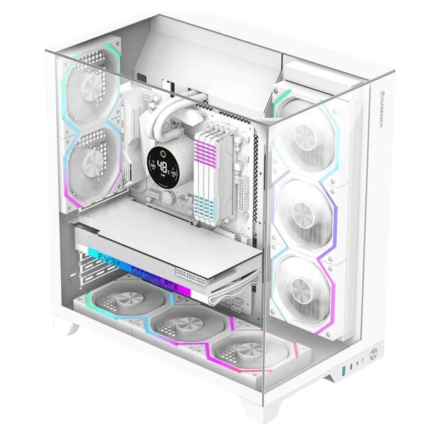 GameMax Infinity Pro 5-Fan Case (White) - Image 2