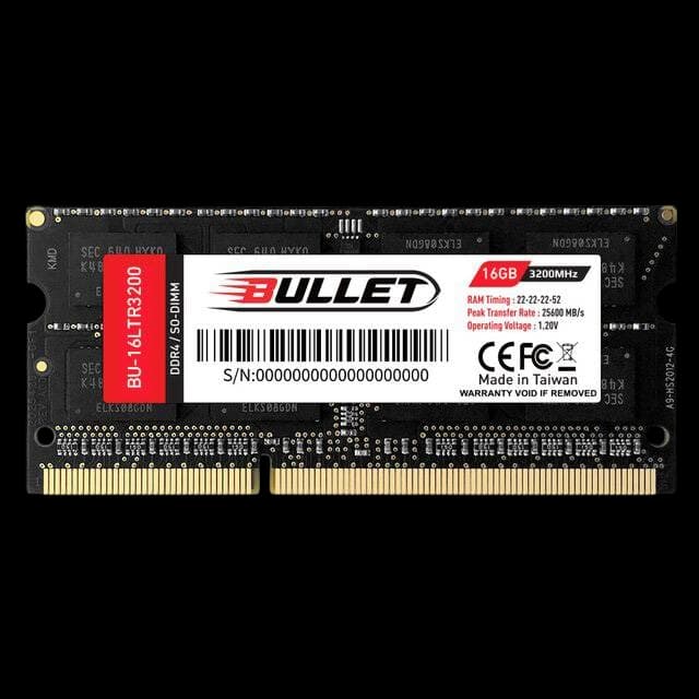 Bullet : DDR4 RAM (16GB) 3200MHz - Laptop