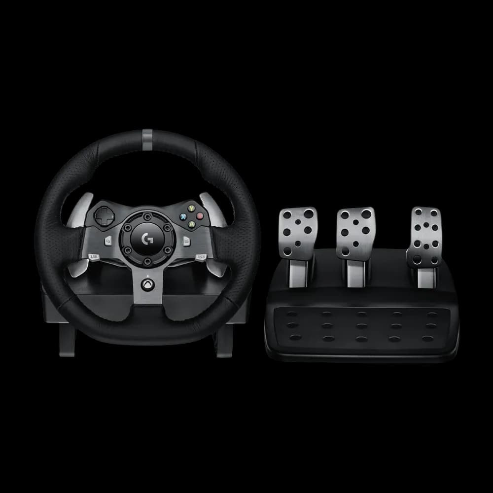 Logitech G920 Driving Force Racing Wheel and Floor Pedals, Leather Steering Wheel Cover for Xbox Series X|S, Xbox One, PC, Mac - Black