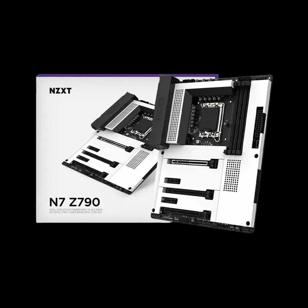 NZXT N7 Z790 ATX Motherboard - Intel Z790, WiFi 6E, Bluetooth, Integrated I/O Shield - Supports 12th/13th/14th Gen Intel CPUs - White