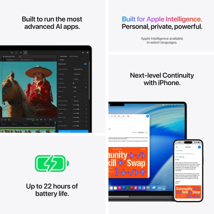 Apple Macbook Pro MGE44AB/A - A3428, M5 (18 Core), GPU (20 Core), RAM 24GB, SSD 1TB, 16.0 (3456 x 2234), Silver - Image 4