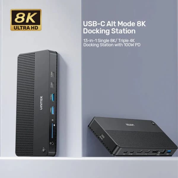 UNITEK USB-C 8K Docking Station with 100W PD - D1104A01 - Image 4