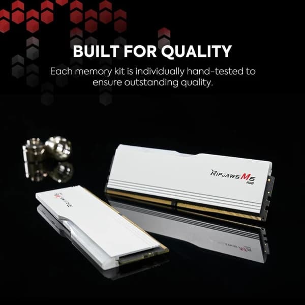 G SKILL Ripjaws M5 RGB DDR5 96GB (2x48GB) 6000MHz CL30 - White - Image 2