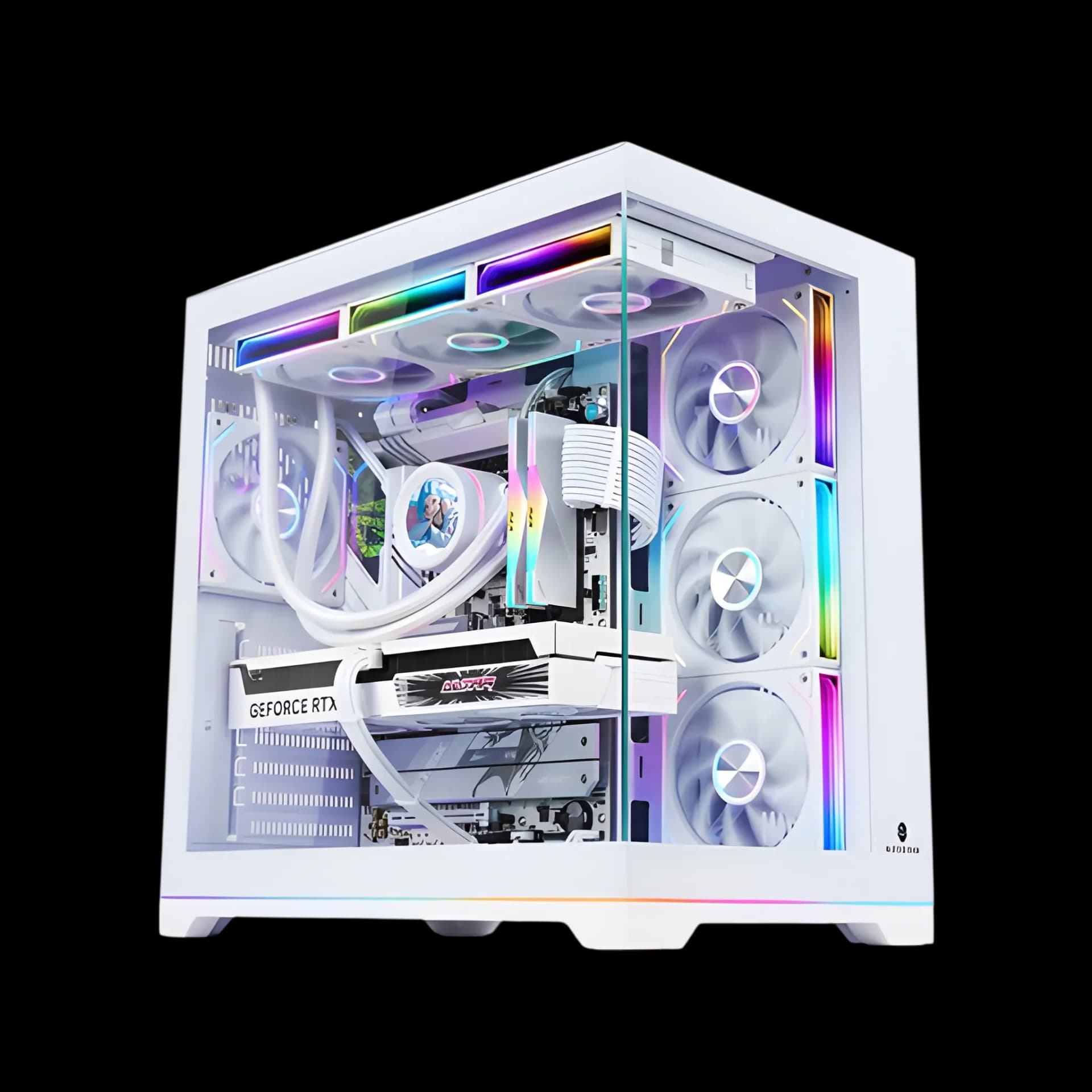Wjcool Man ROBIN II PLUS SCAR 4 Fan Mid Tower Case - White