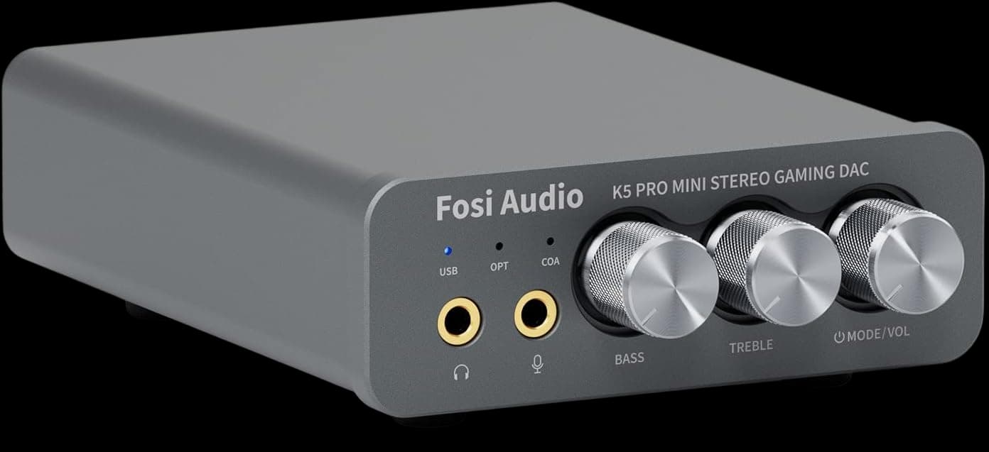 Fosi Audio K5 Pro Gaming DAC Headphone Amplifier Mini Hi-Fi Stereo Digital-to-Analog Audio Converter