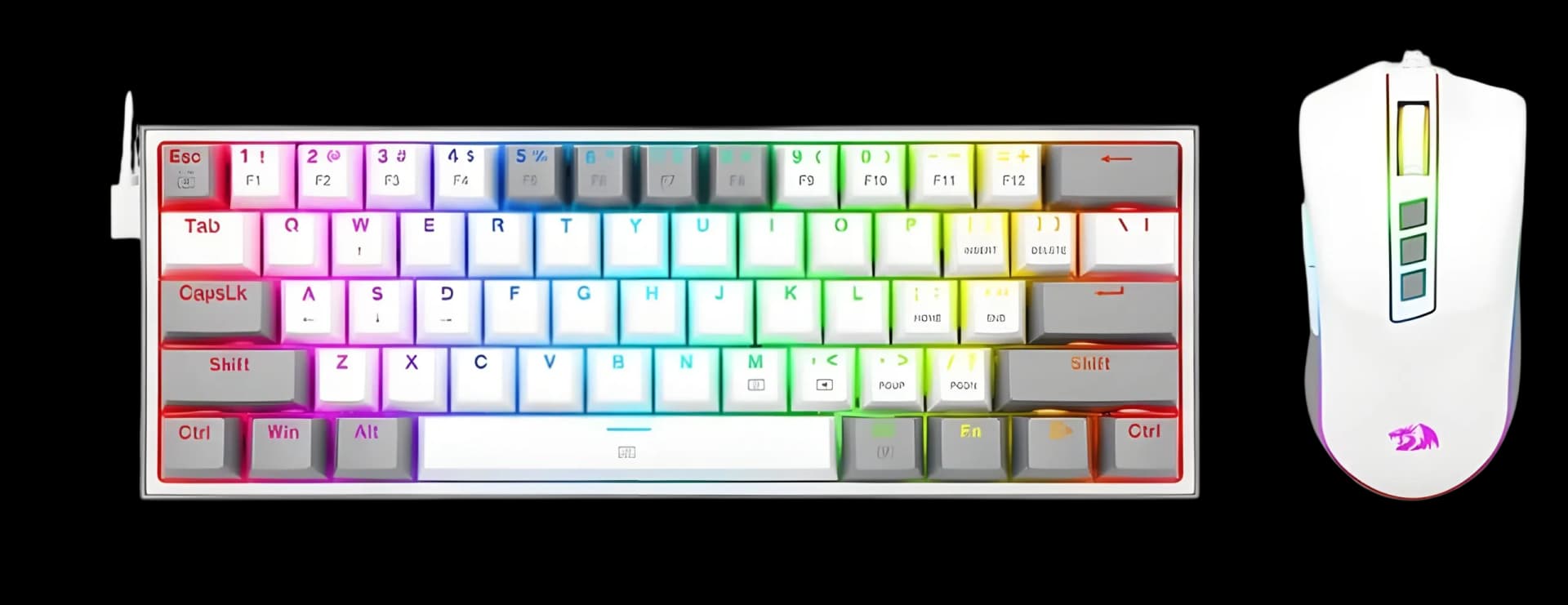 Redragon - RD-S131 Wired Combo Wired 60% Mechanical Keyboard + Wired Gaming Mouse max 12400DPI Combo