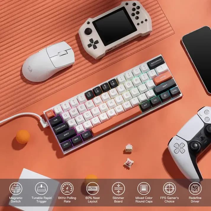 Redragon FIDD K683WB Magnetic Hall Effect Keyboard - Image 4