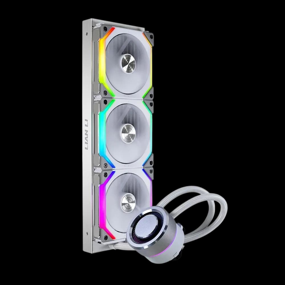 Lian Li GALAHAD AIO 360 RGB UNI FAN SL120 EDITION WHITE - Triple 120mm Addressable RGB Fans AIO CPU Liquid Cooler - GA-360SLA