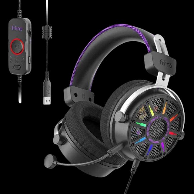 FIFINE H19 Gaming Headset 7.1 Wired Black RGB